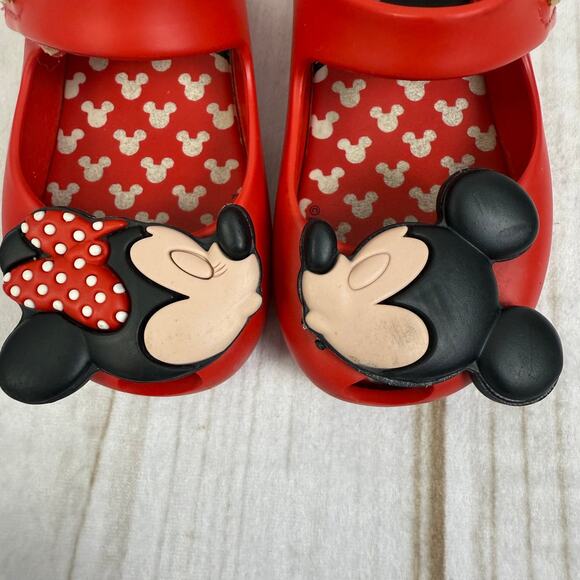 Mini Melissa Disney Minnie Mouse Red Shoes 5C - Picture 3 of 5